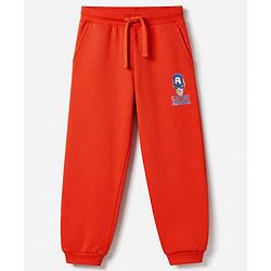 Pine Kids Marvel 100% Cotton Terry Knit Jogger Fit Full Length Pants Pack Of 3 - Blue Red & Purple