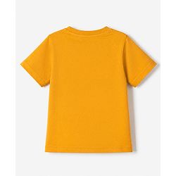 Pine Kids 100% Cotton Knit Half Sleeves T-Shirt & Shorts Night Suit With Panda Print & Bio Finsh - Orange