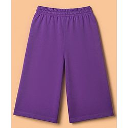 Pine Kids 100% Cotton Knit Half Sleeves T-Shirt & Pyjama Night Suit With Rabbit Print & Bio Finish - Purple