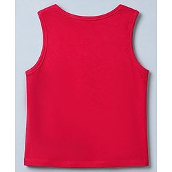 Pine Kids Cotton Elastane Knit Sleeveless Set of Vests with Polka Dots Print & Bow Applique Pack of 3 - White, Red & Grey