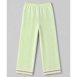Pink Kids 100% Cotton Knit Full Sleeves Co-Ord Solid Shirt & Pajama Night Suit-Green