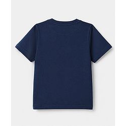 Pine Kids 100% Cotton Knit Half Sleeves T-Shirt & Pyjama Night Suit With Mountain Adventure Text Print & Bio Finish - Navy Blue