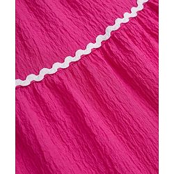 Pine Kids Woven Dress with Frill Sleeves in Pink
