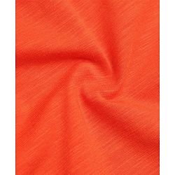 Pine Kids 100% Cotton Knit Half Sleeves Solid T-Shirts with Hooded and Kangaroo Pockets in Orange