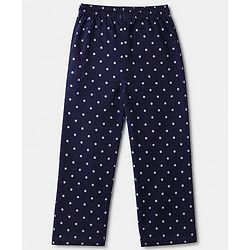 Pine Kids 100% Cotton Knit Half Sleeves T-Shirt & Pyjama Night Suit With Wake up Be Happy Text Print & Bio Finish - Navy Blue