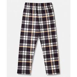 Pine Kids 100% Cotton Knit Full Sleeve Co-Ords T-Shirt & Pyjama Set With Checks -Yellow