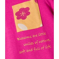 Pine Kids 100% Cotton Knit Full Sleeves Top & Pyjama Night Suit With Floral Print in Pink