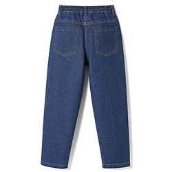 Pine Kids Marvel Denim Full Length Jeans with Superhero Symbols Print in Blue