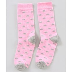 Pine Kids Mid Calf Length Anti-Microbial Socks Pack of 5 - Pink Blue