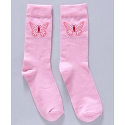 Pine Kids Mid Calf Length Anti-bacterial Socks Polka Dot Design Pack of 3 - Pink