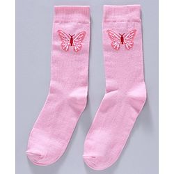 Pine Kids Mid Calf Length Anti-bacterial Socks Polka Dot Design Pack of 3 - Pink
