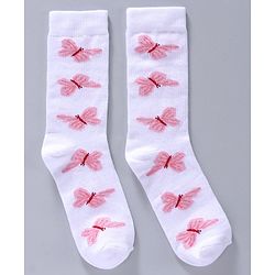 Pine Kids Mid Calf Length Anti-bacterial Socks Polka Dot Design Pack of 3 - Pink