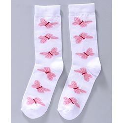 Pine Kids Mid Calf Length Anti-bacterial Socks Polka Dot Design Pack of 3 - Pink