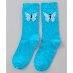 Pine Kids Mid Calf Length Anti-bacterial Socks Polka Dot Design Pack of 3 - Blue