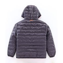 Pine Kids Full Sleeves Reversible Hooded Jacket - Peach Navy