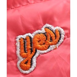 Pine Kids Full Sleeves Reversible Hooded Jacket - Peach Navy