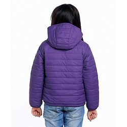Pine Kids Full Sleeves Reversible Hooded Jacket - Purple Pink