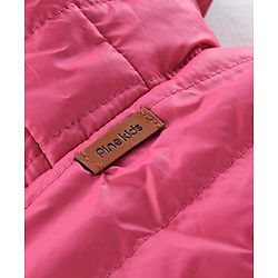 Pine Kids Full Sleeves Reversible Quilted Jacket - Blue Pink
