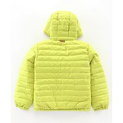 Pine Kids Full Sleeves Reversible Hooded Jacket - Green Blue