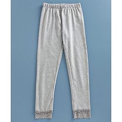 Pine Kids Full Length Organic Cotton Biowashed Leggings Pack of 2 - Grey Pink