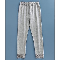 Pine Kids Full Length Organic Cotton Biowashed Leggings Pack of 2 - Grey Pink