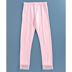 Pine Kids Full Length Organic Cotton Biowashed Leggings Pack of 2 - Grey Pink