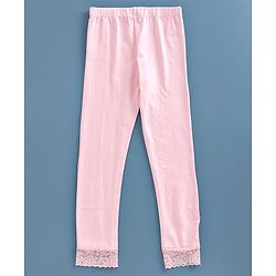 Pine Kids Full Length Organic Cotton Biowashed Leggings Pack of 2 - Grey Pink