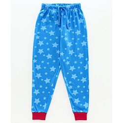 Pine Kids Biowashed Full Sleeves Night Suit Stars Print  - Blue