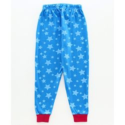 Pine Kids Biowashed Full Sleeves Night Suit Stars Print  - Blue