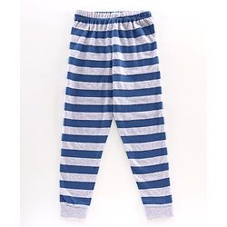 Pine Kids Full Sleeves Biowashed Night Suit Rocket Print - Blue
