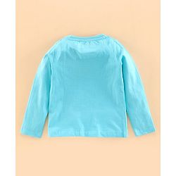 Pine Kids Full Sleeves Biowashed Night Suit Flamingo Print Striped - Tanager Turquoise