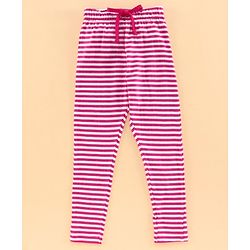 Pine Kids Full Sleeves Biowashed Night Suit Flamingo Print Striped - Tanager Turquoise