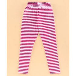 Pine Kids Full Sleeves Biowashed Night Suit Flamingo Print Striped - Tanager Turquoise