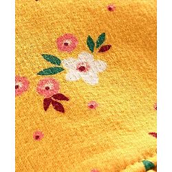 Pine Kids Full Sleeves Printed Biowashed Hooded Sweat Jacket Unique Embroidery - Yellow