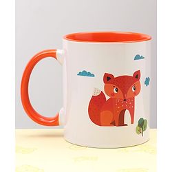 Pine Kids Ceramic Mug Lion Print Orange - 330 ml