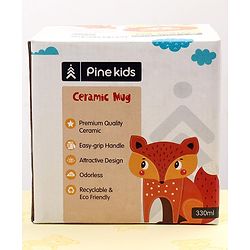 Pine Kids Ceramic Mug Lion Print Orange - 330 ml