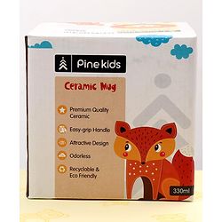 Pine Kids Ceramic Mug Squirrel Print Yellow - 330 ml