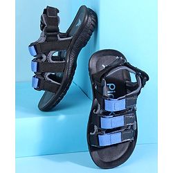 Pine Kids Sandals With Triple Velcro Closure - Blue Black