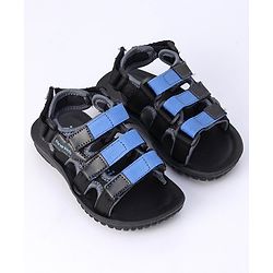 Pine Kids Sandals With Triple Velcro Closure - Blue Black