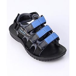 Pine Kids Sandals With Triple Velcro Closure - Blue Black