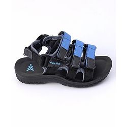 Pine Kids Sandals With Triple Velcro Closure - Blue Black