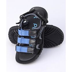 Pine Kids Sandals With Triple Velcro Closure - Blue Black