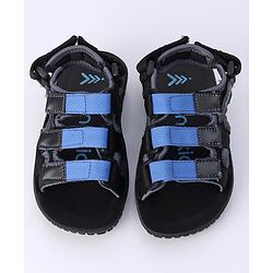 Pine Kids Sandals With Triple Velcro Closure - Blue Black