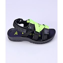 Pine Kids Sandals With Triple Velcro Closure - Green Black