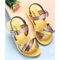 Pine Kids Sandals With Velcro Closure - Yellow