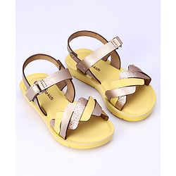 Pine Kids Sandals With Velcro Closure - Yellow