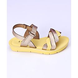 Pine Kids Sandals With Velcro Closure - Yellow