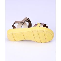 Pine Kids Sandals With Velcro Closure - Yellow