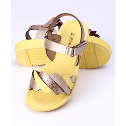 Pine Kids Sandals With Velcro Closure - Yellow