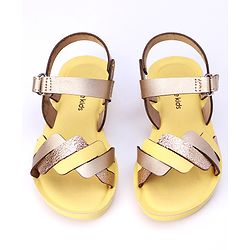 Pine Kids Sandals With Velcro Closure - Yellow
